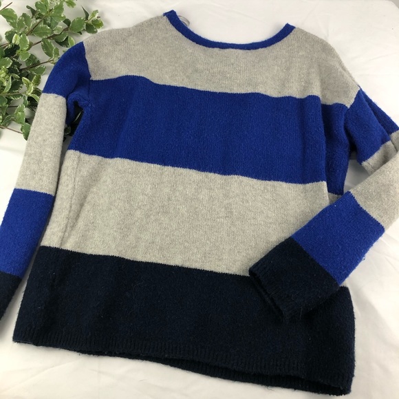 C&C California Blue and Gray Color Block Sweater - Picture 3 of 6